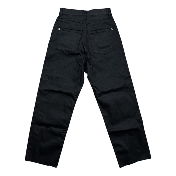 Ksubi Playback Jeans Grease Black Cutoff High Waist Straight Jeans Womens 24 - Picture 2 of 13